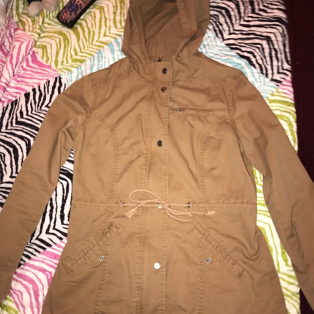 Tan zip up jacket
